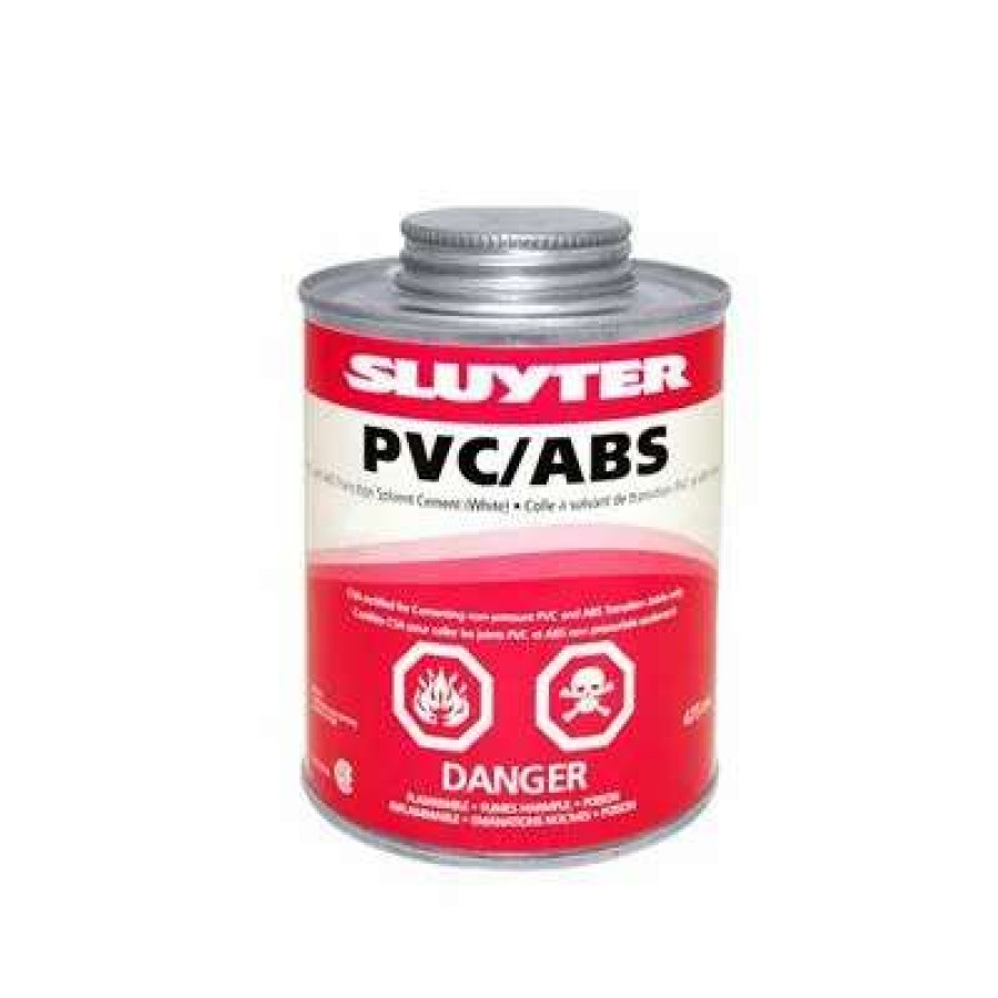 Glues & Epoxy * | Sluyter 475-Ml White Pvc And Abs Transition Solvent Cement Glue