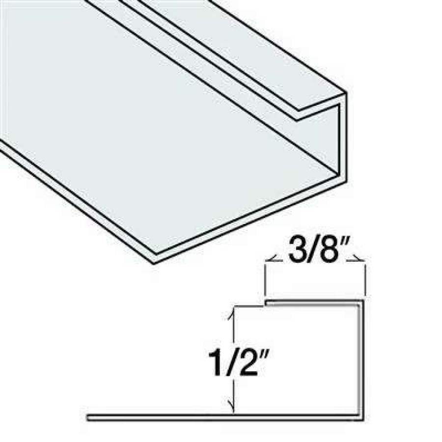 Drywall * | Duradrive D400 1/2 In. X 10 Ft. 18-Gauge Angled Metal J-Shaped Framing Trim