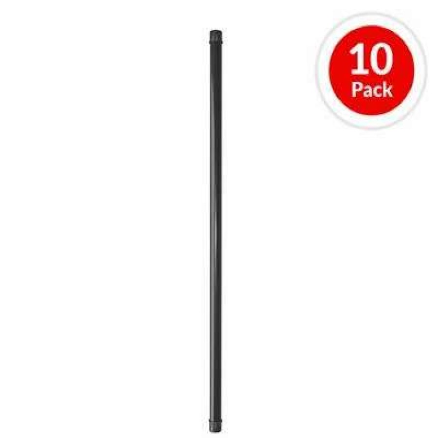 Builders Hardware * | Nuvo Iron Rdps32 32 In. X 3/4 In. Round Black Metal Tube Baluster (10-Pack)