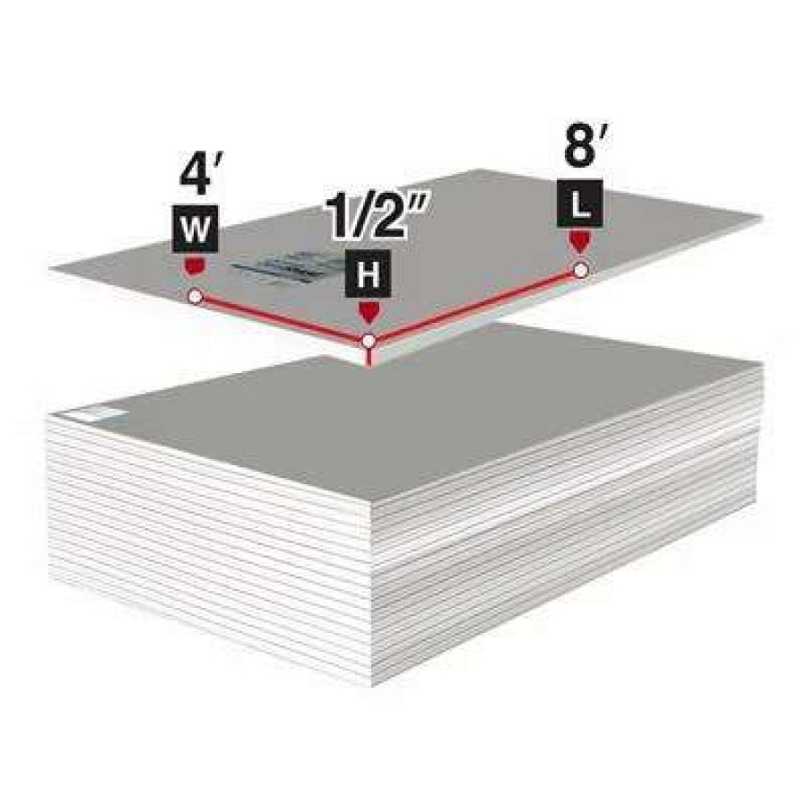 Drywall * | Densshield 1/2 In. X 4 Ft. X 8 Ft. Gypsum Tile Backer Board