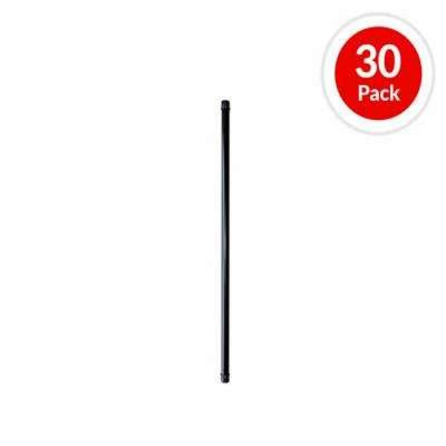 Builders Hardware * | Nuvo Iron Cr-32 32 In. X 3/4 In. Round Black Metal Tube Baluster (30-Pack)