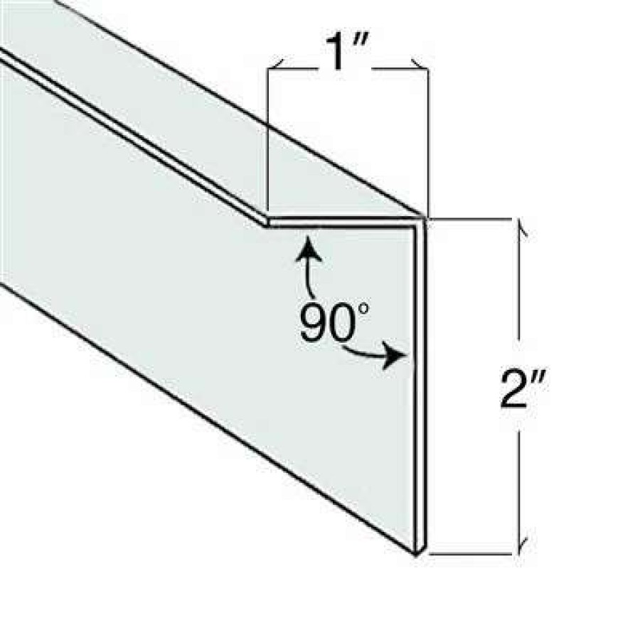 Drywall * | Duradrive D700 1 In. X 2 In. X 10 Ft. 25-Gauge 90-Degree Angled Metal Framing Trim