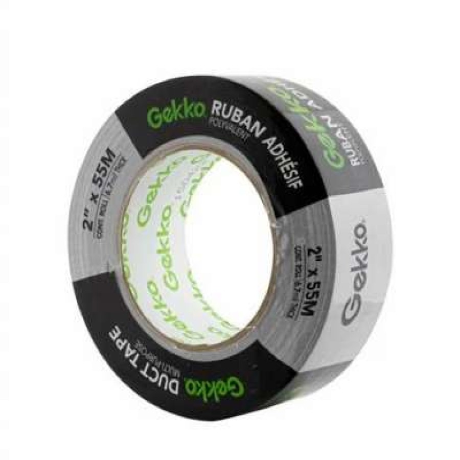 Adhesives * | Gekko 2 In. X 55M Silver Grey Duct Tape