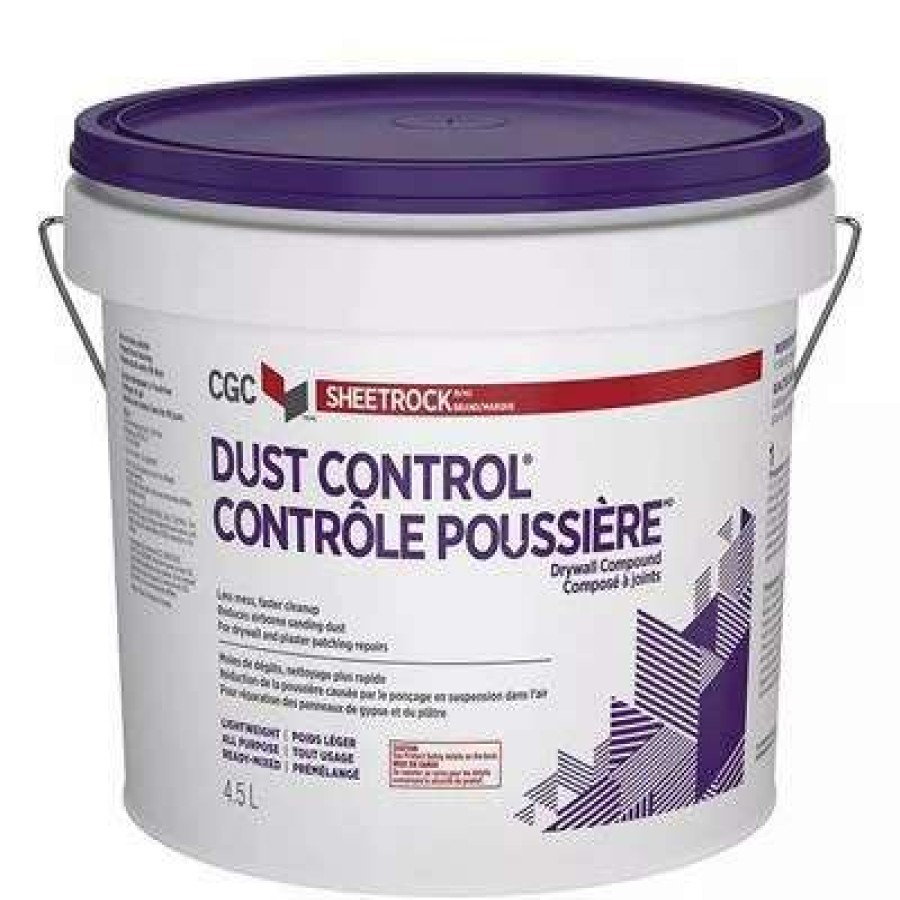 Drywall * | Cgc Sheetrock 4.5-Litre Dust Control Lightweight All Purpose Ready-Mixed Drywall Compound