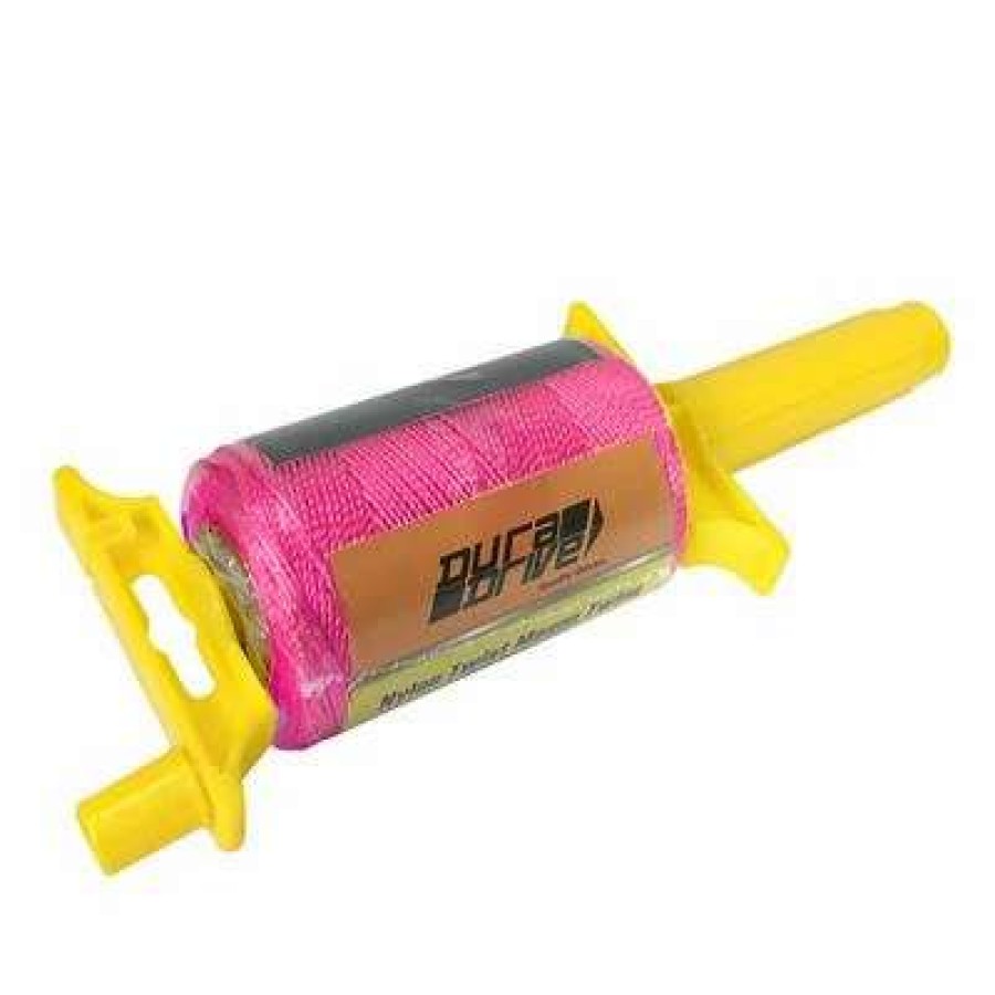 Builders Hardware * | Duradrive 500 Ft. Bright Pink Twisted Nylon Mason Line Twine With Line Reel