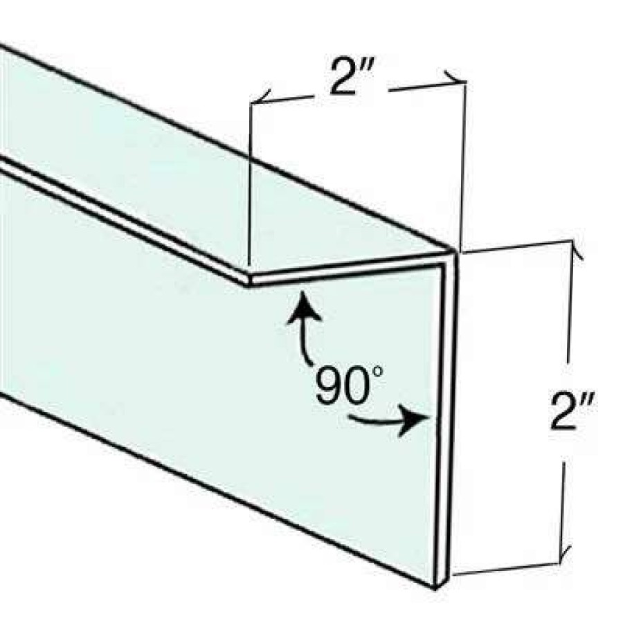 Drywall * | Duradrive D700 2 In. X 2 In. X 10 Ft. 18-Gauge 90-Degree Angled Metal Framing Trim