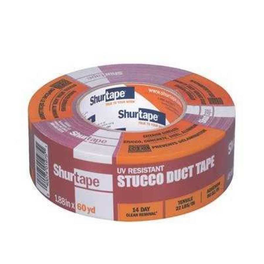 Adhesives * | Shurtape 2 In. X 60 Yds. Red Uv Resistant Polyethylene Stucco Tape