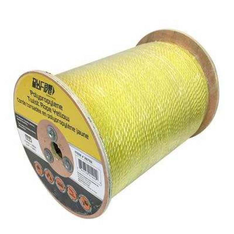 Builders Hardware * | Duradrive 1/4 In. X 1300 Ft. Polypropylene 3-Strand Twist Yellow Rope